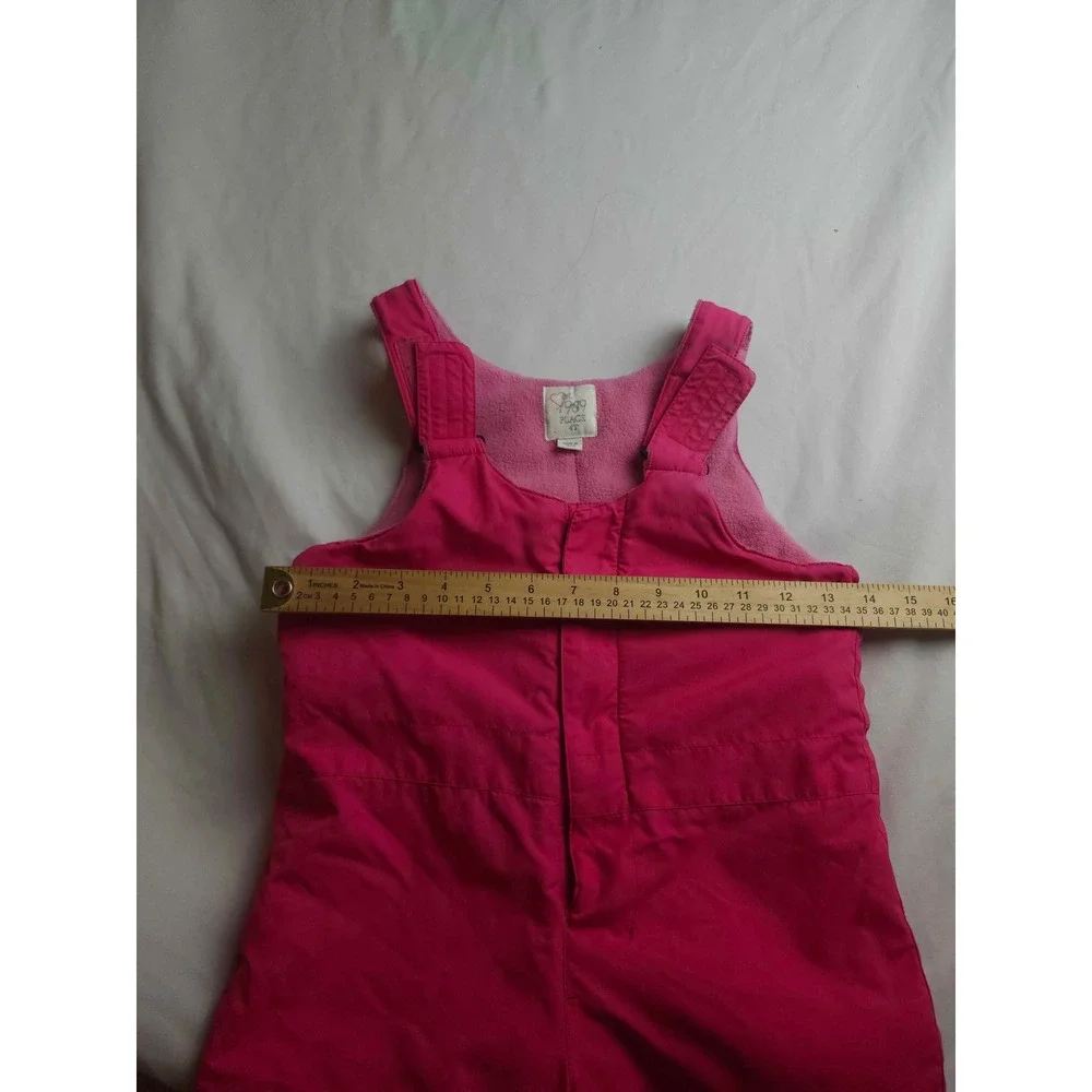 The Childrens Place Girls Pink Insulated Snow‎ Bibs Overalls 4T Winter Ski Pants